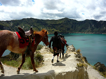 Horse on Trail to Quilotoa